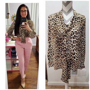 Worthington Leopard Print Blouse